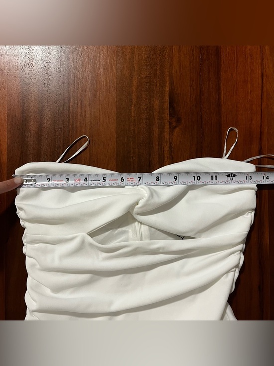 NWT ZARA White Strapless Cutout Maxi Dress - Size Small - Picture 11 of 12